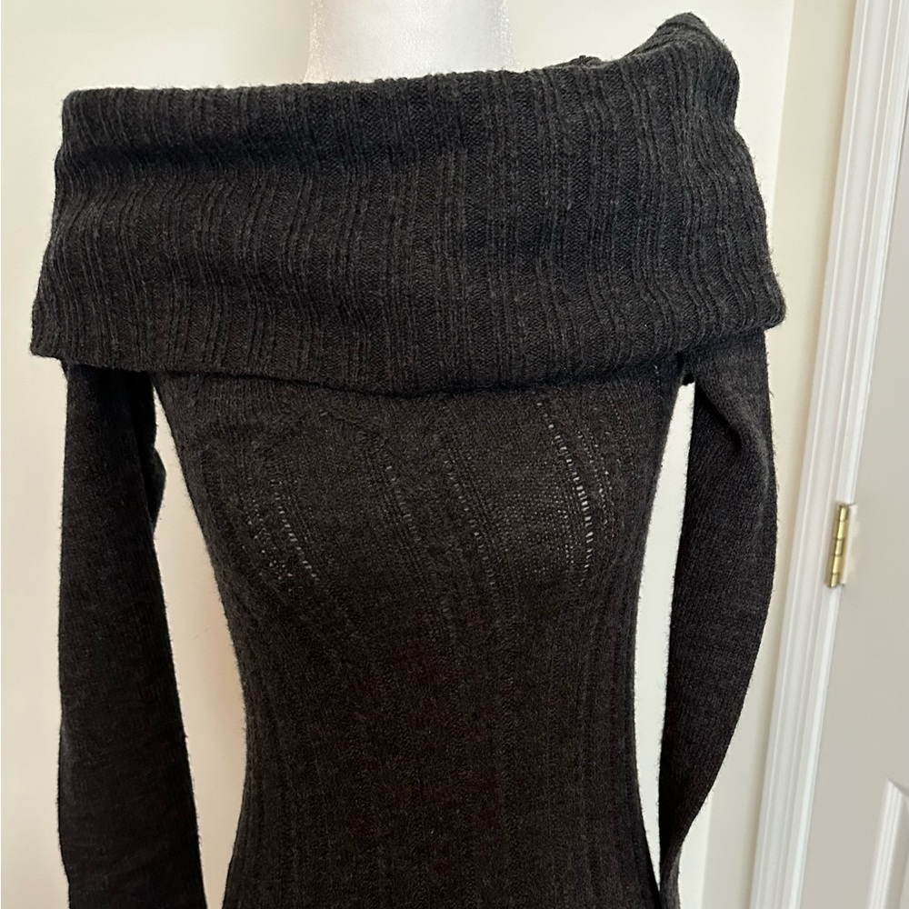 Dark gray off the shoulder sweater